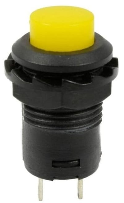 OTRONIC® Drukknop | aan-uit self lock | 14x20 rond gat 12mm | Geel