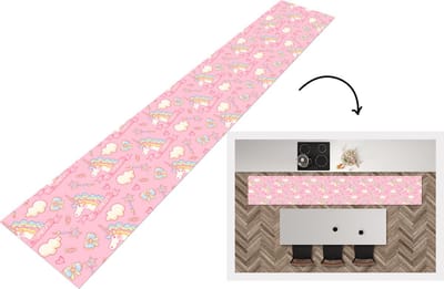 Keukenloper - Loper keuken - Unicorn - Roze - Patronen - Kind - 300x50 cm - Keukenloper vinyl