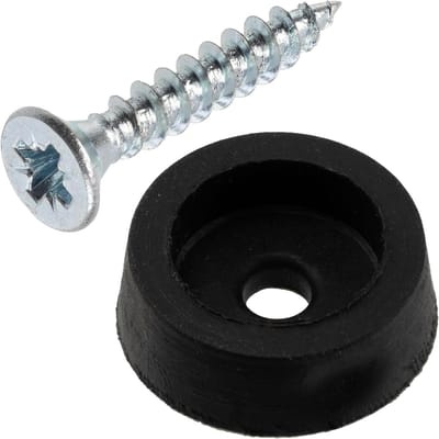 Meubelglijders set - Glijders rubber - Meubels beschermen - Schokabsorberend rubber - Ø14x5 mm - Zwart