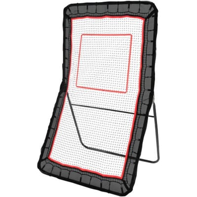 VEVOR Backyard Lacrosse Rebounder, 1,2 x 2,1 m volleybalretournet, pitchback throwback honkbal softbalretour trainingsscherm, verstelbare hoek, schietoefenmuur met doel