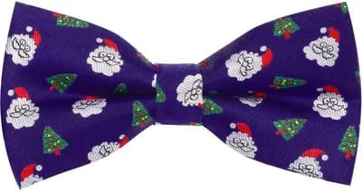 Sorprese Vlinderdas - Kerst Strik - 100% Zijden - Donkerblauw/Paars - Vlinderstrik - Model 7
