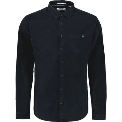 No Excess Shirt Corduroy Solid Night Größe: L | Casual hemden Outlet | Herren | Schwarz