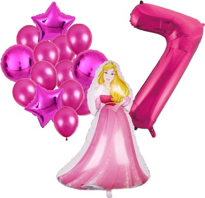 Doornroosje ballonnen pakket - 108x69cm - Folie Ballon - Prinses - Themafeest - 7 jaar - Verjaardag - Ballonnen - Versiering - Helium ballon