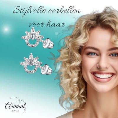 Aramat Jewels | Oorbellen | Stalen zirkonia Oorbellen 10mm -schroefsluiting | | | |10mm | Staal | Kinderen, Volwassenen | Verkleurd niet