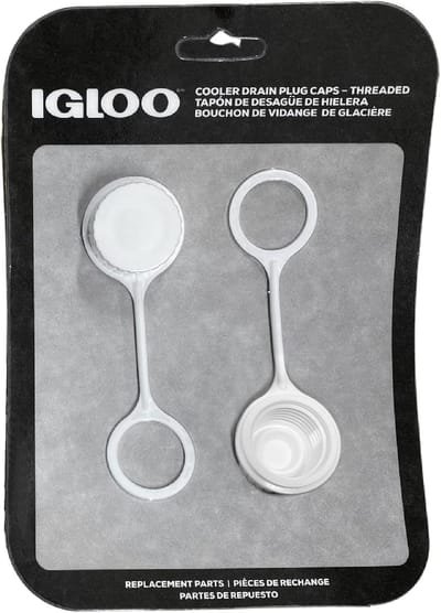 Afvoer Plug Caps - Schroefdoppen - Koeler Lekvrij Houden - Met Vastgemaakte Ketting - 32x19 millimeter - Wit