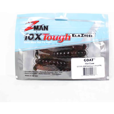 Leurre souple Zman Goat 3,75 pouces 4/paquet Hot Craw (4363) white