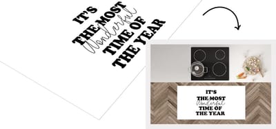 Keukenloper - Loper keuken - It's the most wonderful time of the year - Kerst - Quotes -Spreuken - 120x60 cm - Keukenloper vinyl