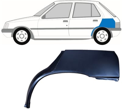Reparatiepaneel achterspatbord voor Peugeot 205 1983-1998 / Links