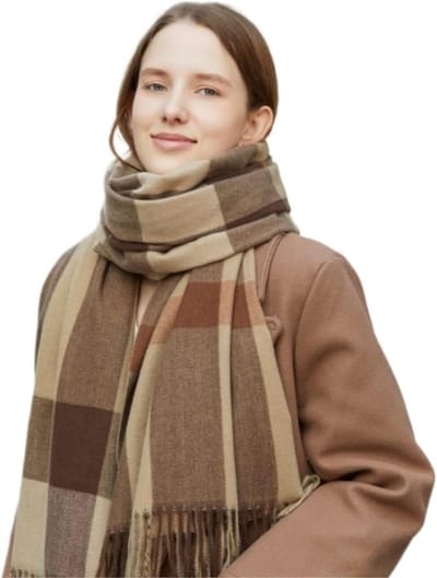 Dames Sjaal - Winter Accessoire - Warm Blijven - Zacht Geruit Design - 200x70 cm - Gedekt