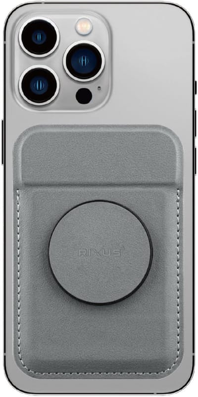 Rixus RXCH20L Card Holder With MagSafe Light Gray