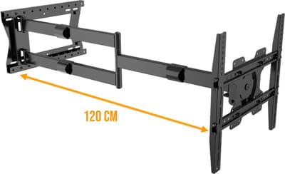 Nanook TV-beugel met extra lange arm tot 120 cm - Draaibaar/Kantelbaar - 42-75 inch - Max. 40 kg - VESA 100x100 t/m 400x400