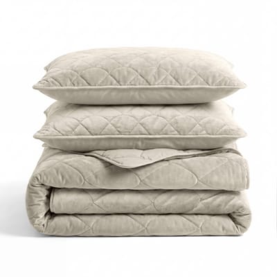 Sleeptime 2 in 1 Velvet Dekbed zonder Overtrek Dekbed - Dekbed inclusief slopen - 200 x 200 - Taupe/Grijs