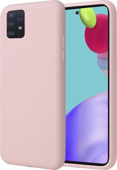 Hoesje geschikt voor Samsung Galaxy A52s - Matte Back Cover Microvezel Siliconen Case Hoes Roze
