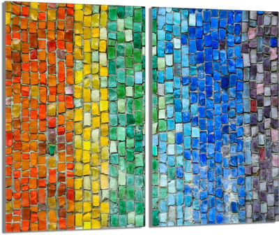 TMK ArtDeko - Multifunctionele Kookplaatbescherming - Hartglas - 2x30x52 cm - Kleurvol