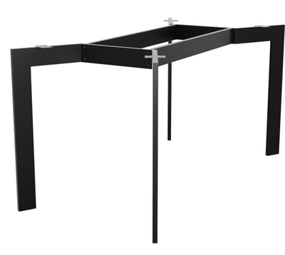 MetaloPro Tafelonderstel Barax Double – Zwart Stalen Frame met Dubbele Middenbalk – Minimalistische Industriële Basis voor Eet- en Werktafels – Moderne Strakke Stijl 180x70x72cm