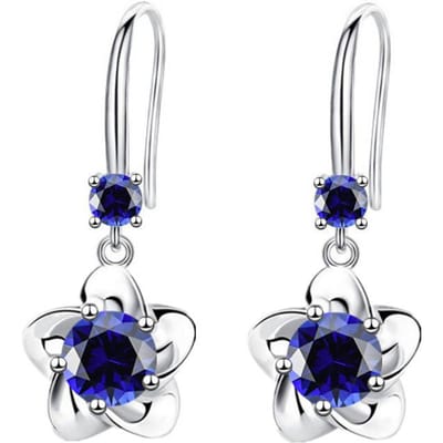 Oorbellen Vrouw Inleg Diamant Pruim Hanger Lang Geavanceerd Gevoel van Temperament Oorhaak EG-12 gray