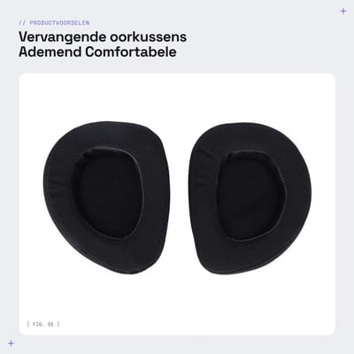 Dailygoods - Vervangende oorkussens - Ademend - Comfortabele Headset - Geluidsverbetering - Kussens Vervanging