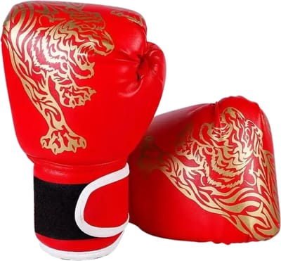 Nivard Bokshandschoenen - Kickboks Handschoenen - Boxing Gloves Set - Vecht Handschoenen - Heren - Dames - Tijger Rood