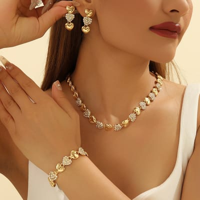 Sieradenset / Bruidssieradenset/ketting, oorbellen en armbandenset
