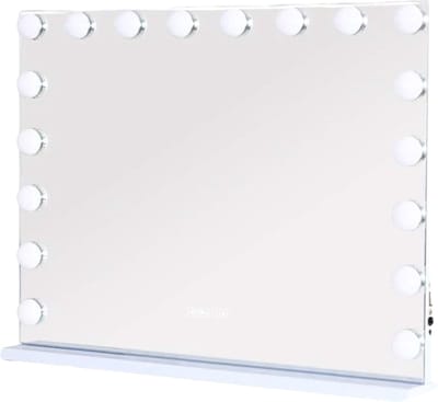 Bluetooth Spiegel Met LED-Verlichting - 18 Dimbare Lampen - USB en 10x Vergroting - 80x60 cm
