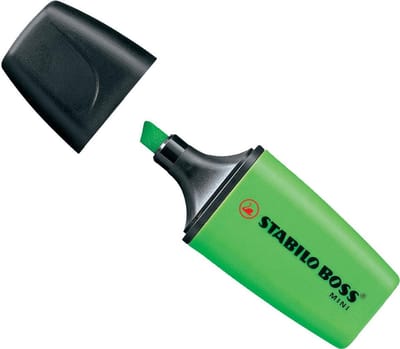 STABILO BOSS MINI, Markeerstift, Klein Maar Heel Betrouwbaar, per stuk, groen