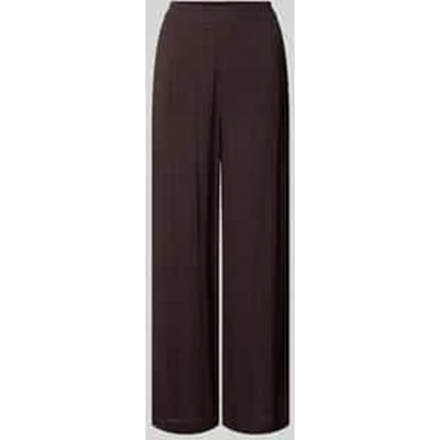 wide leg broek van viscose met elastische band