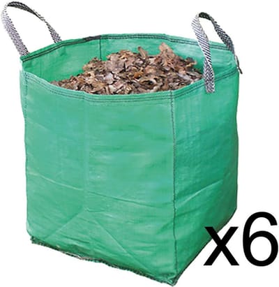 6x Zware Bouw Stofzuigerzakken Vuilniszakken 120 Liter voor Afval en Puin