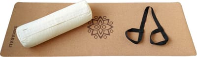 Samarali Ivoor Yin Yoga Classic Set - Kurk Mat, Bolster & Massagebal - Ethisch en Comfortabel