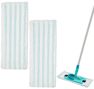 Daity 2-pack - Vervangende koppen voor vlakke dweilpads voor Leifheit dweilpads - Microvezel dweilpads (38*15,5 cm)