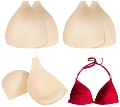 Dailygoods- Beha-cups 4 Paar - Driehoekige Inzetstukken - Lingerie Pads - Sportbeha Inzetstukken - Waterdicht - Ademend Materiaal