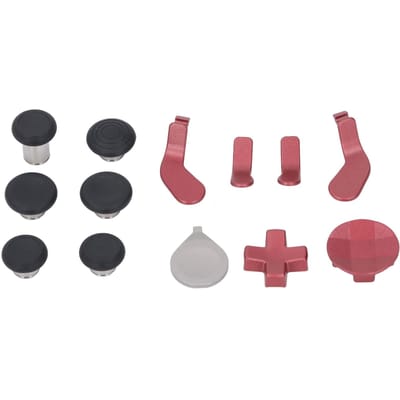 Jeu de joysticks pour manette Elite, en acier inoxydable et caoutchouc rouge