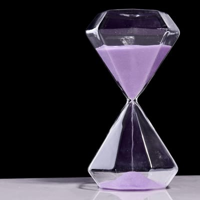 Zandloper Timer - Zandklok Tijdmeter - Keuken Kantoor - Diamant Vorm - 30 Minuten - Paars