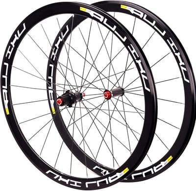 Racefiets Wielset - Wielset Racefiets - Fietsen - 40mm Aluminium Velg - 700c - Zwart