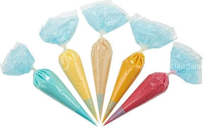 Scrubzout Rainbow- 300 gram in puntzak blauw - hamam, vanille, amandel, appel-kaneel en fruity melon - Hydraterende Lichaamsscrub