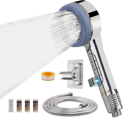 Douchekop met verstelbare straal en antikalkfunctie voor een optimale douche-ervaring