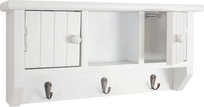 Toetsenbord MCW-A48, toetsenkast met deuren, massief hout MVG-gecertificeerd ~ wit
