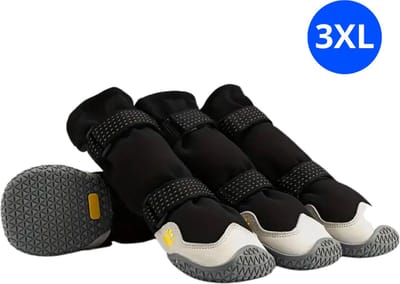 Livano Hondenschoenen Pootbeschermer - Hondenschoenen - 4 Stuks - Hondenschoentjes - Pootbescherming Hond - Waterbestendig - Grijs 3XL
