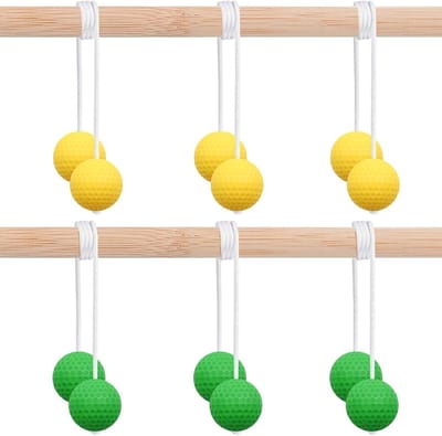 6 stuks golfballen voor laddergolf en andere werpspellen voor buiten, kinderen en training. Perfect voor groepsevenementen, strand en picknicks.