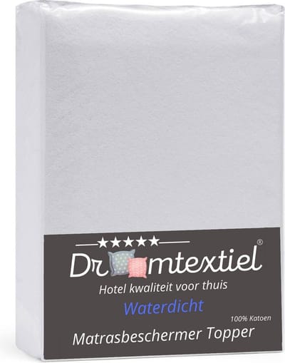 Droomtextiel Waterdichte Topper Molton Matrasbeschermer Hoeslaken 80x200 cm - 100% Katoen