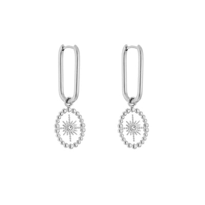Bijoutheek Oorhanger morning star crystal JE13496SS