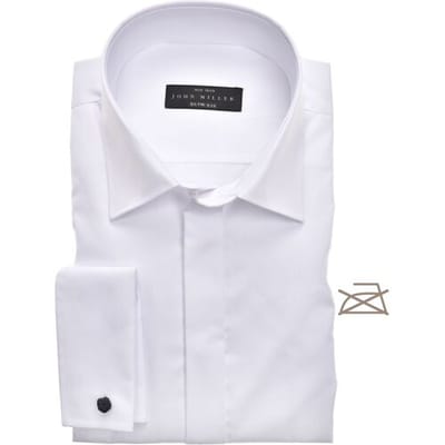 John Miller Overhemd Slim Smoking Non Iron Wit / male