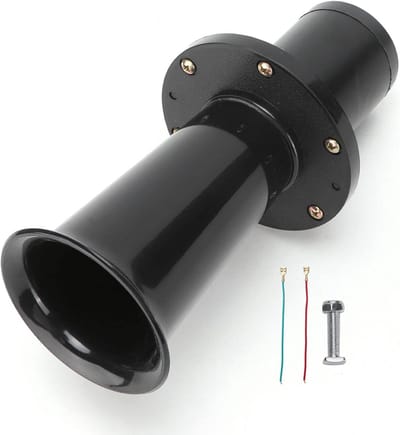 Universele 12V Luchthoorn Oldtimer Stijl - 110 dB Waterdichte Vintage Claxon voor Auto, Motor & Boot