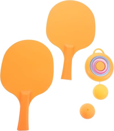 Hangende Tafeltennis Trainer - Pingpong Oefen Set - Handoog Coördinatie Verbeteren - Ruimtebesparend Ontwerp - 24x14x2cm - Multi