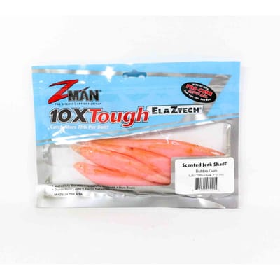 Zman Soft Lure Jerk ShadZ 7 Inch 4/Pack Kauwgom (2215) white