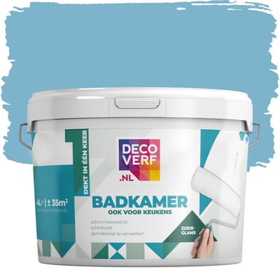 Decoverf badkamerverf confetti blauw, 4L