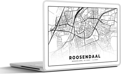 Laptop sticker - 11.6 inch - Kaart - Roosendaal - Nederland - 30x21cm - Laptopstickers - Laptop skin - Cover