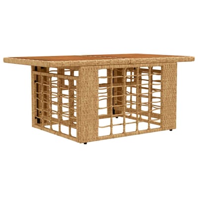 vidaXL Tuinstafel met opklapbare functie Naturel 100 x 55 x 37 cm