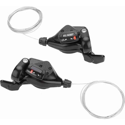 1 paire de dérailleurs de vélo à trois vitesses, leviers de vitesses gauche/droite (3x8 vitesses)