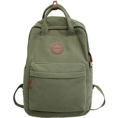 Ribfluweel Hand-voorgestelde Rugzak voor Buitenlandse Handel Nieuwe Koreaanse Versie Retro Canvas Rugzak Casual Middelbare School Student Schooltas