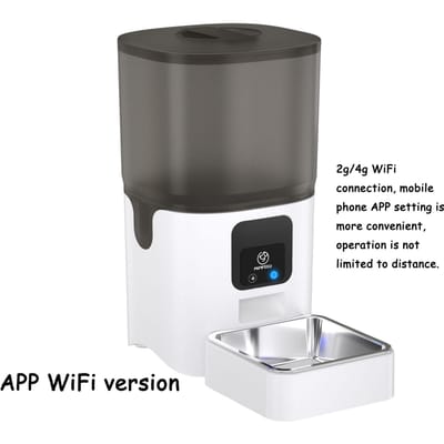 Mangeoire Automatique Intelligente pour Chat et Chien 6L Distributeur Automatique d'Aliments pour Animaux Programmable Contrôle à Distance WiFi Gamelle pour Chien Anti-bourrage